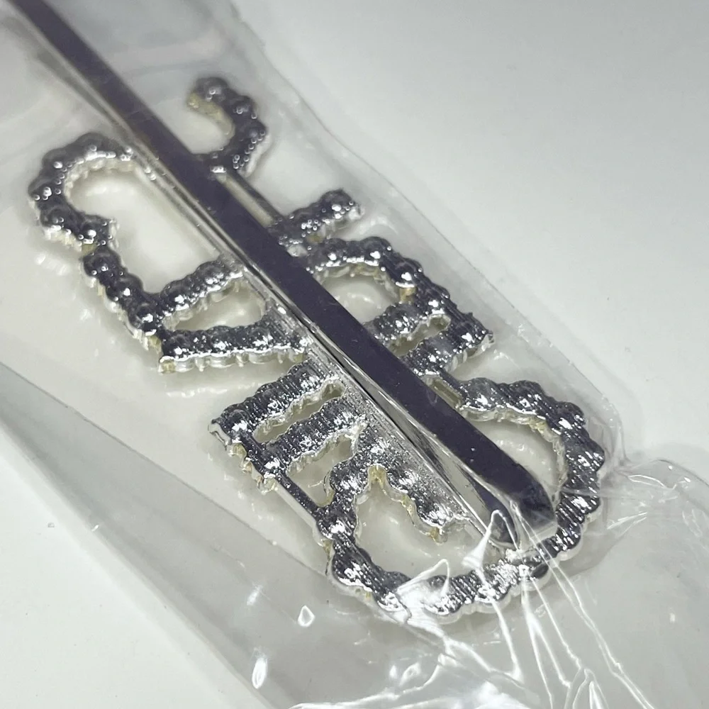 “GIRLS” Faux Diamond Studded Crystal Word Metal Hair Pin Hair Accessory